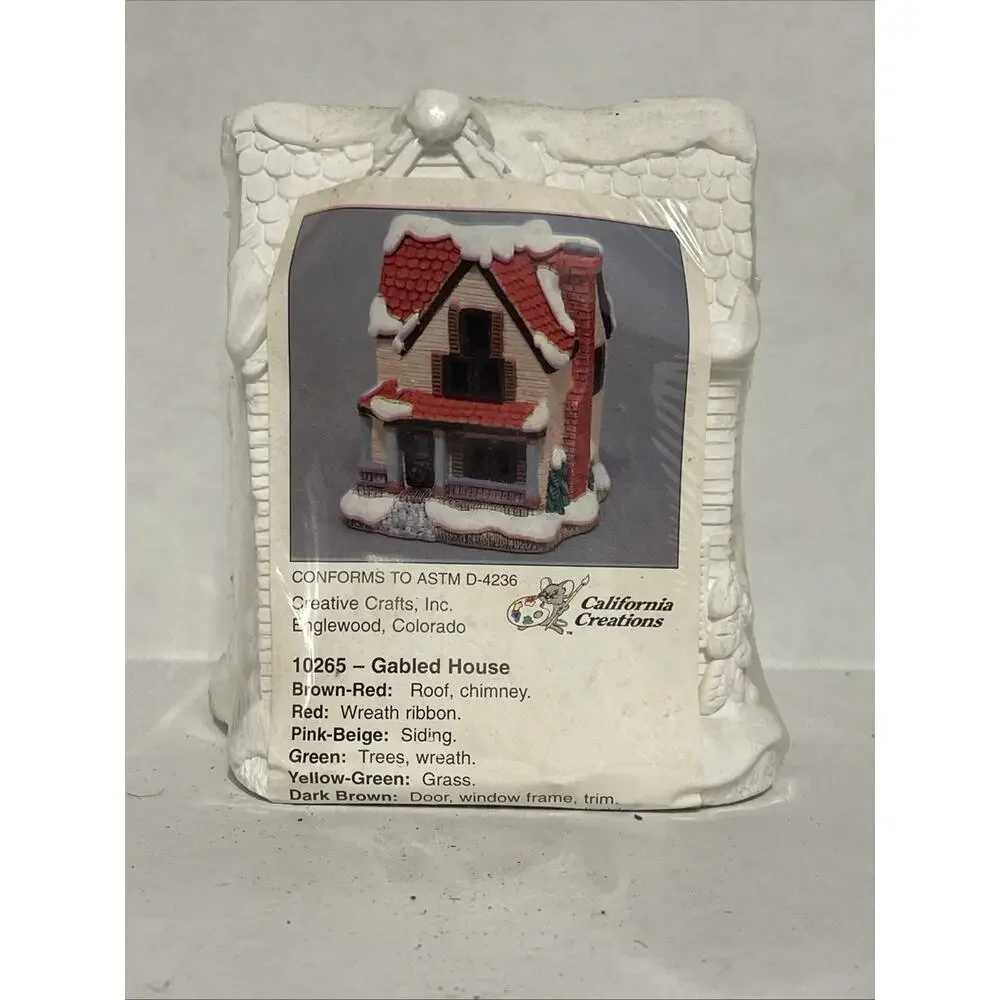 California Creations Gabled House 10265 Ready to Paint‎ RARE NEW SEALED